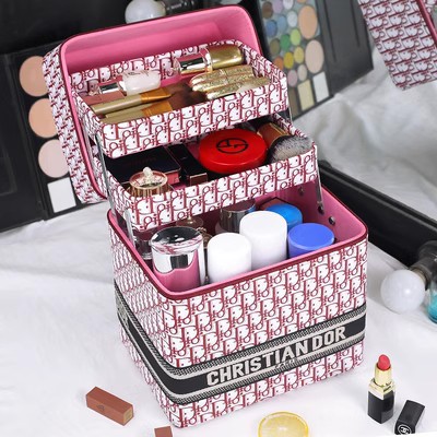 Bolsa de cosméticos de alta apariencia gran marca 2024 nuevo de alta calidad ins portátil de gran capacidad caja de almacenamiento de productos portátil