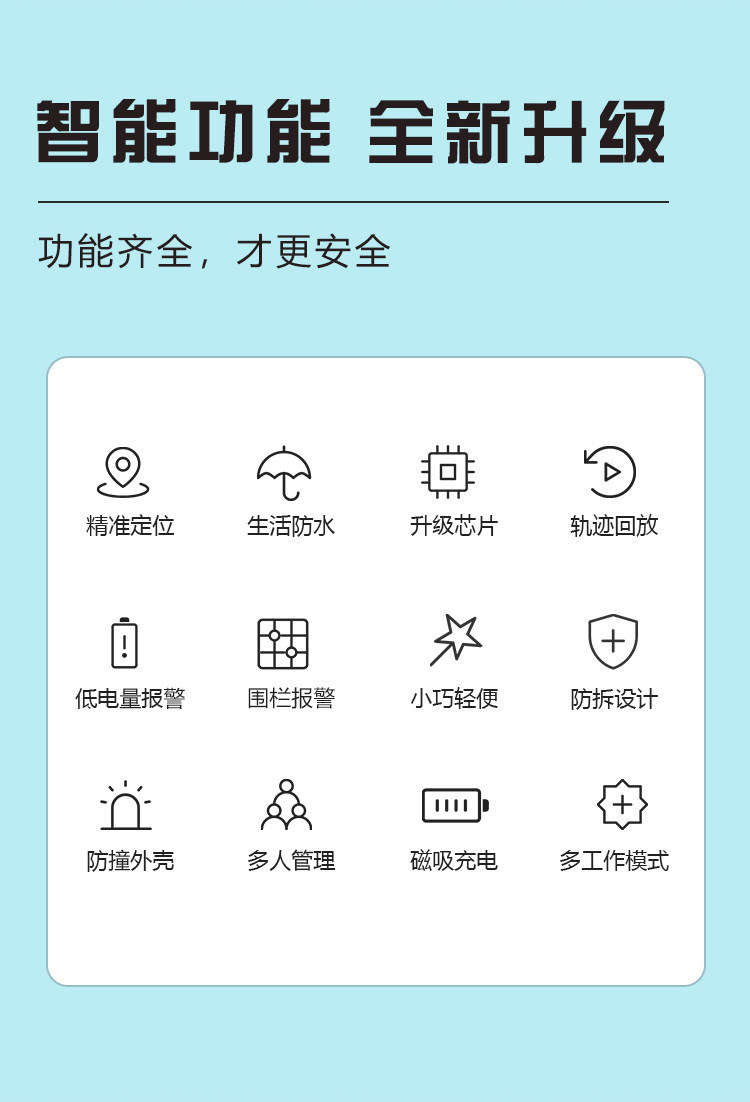 Pet GPS tracker collar for cats and dogs, anti-lost device for puppies and cats, waterproof tracking device with voice command