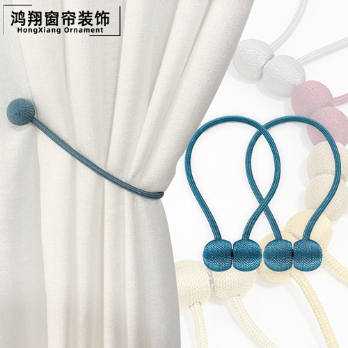 Wholesale curtain magnetic buckle straps magnetic headphone curtain buckle magnetic straps window screen bed curtain drawstring straps