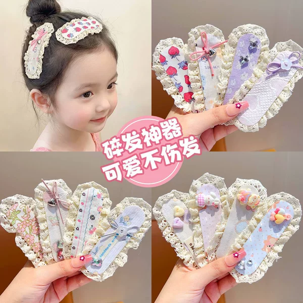 Hair tidying tool, cute children's fringe stickers, lace floral hair stickers, high-end hairband for women, hair accessory