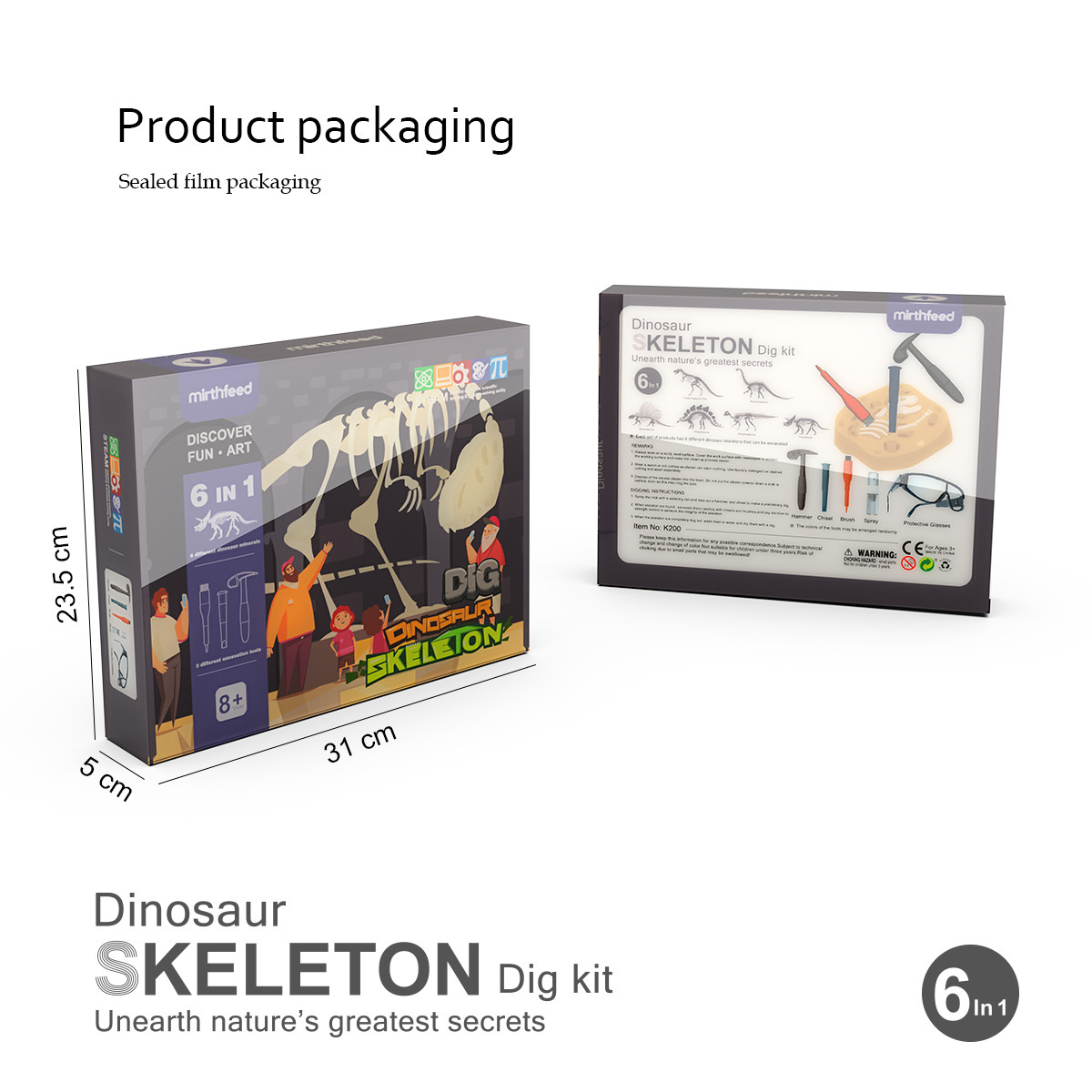 6-in -1 공룡 고고학 세트