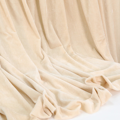 Brown velvet fabric, beige and white plush fabric for conference room backdrops, auditorium curtains, and stage drapes.
