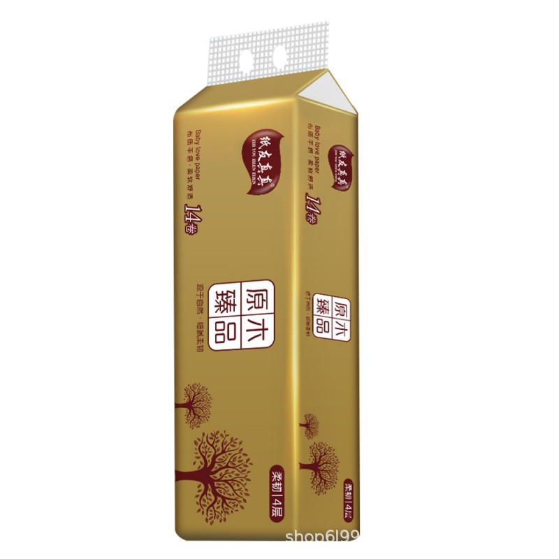 1 lift 14 rolls of log toilet paper tissue household affordable fragrance-free roll paper toilet paper roll paper toilet paper small roll paper