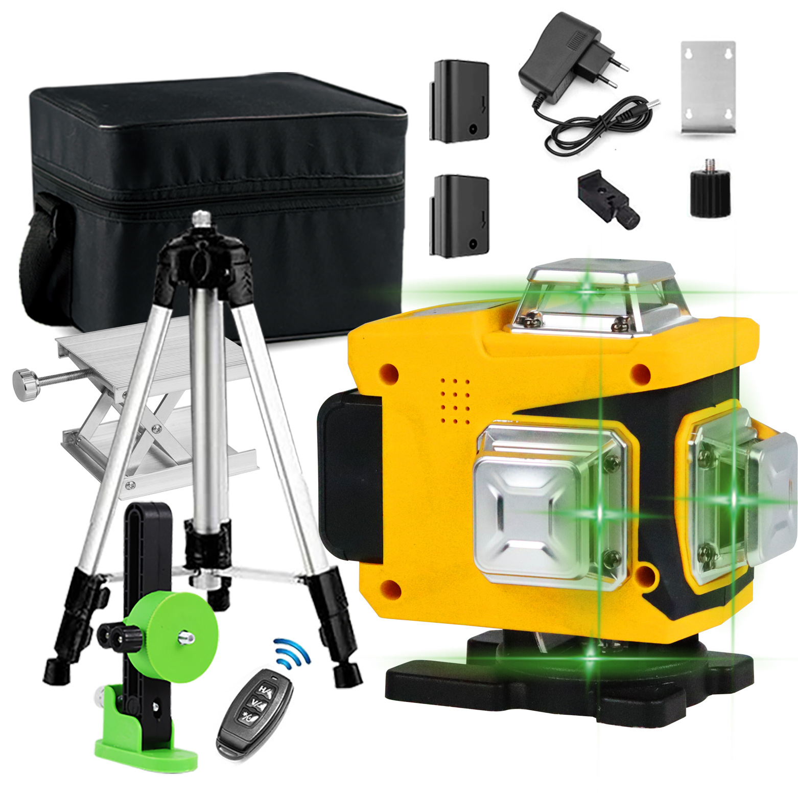 新款高精度强光绿光激光水平仪自动调平贴墙贴地仪16线laster批发