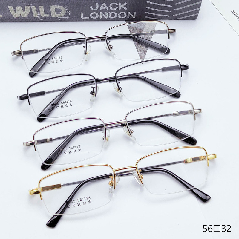 Large frame Business memory titanium square glasses frame manufacturers wholesale men's texture with myopia frame metal 9945 Large frame Business memory titanium square glasses frame manufacturers wholesale men's texture with myopia frame metal 9945