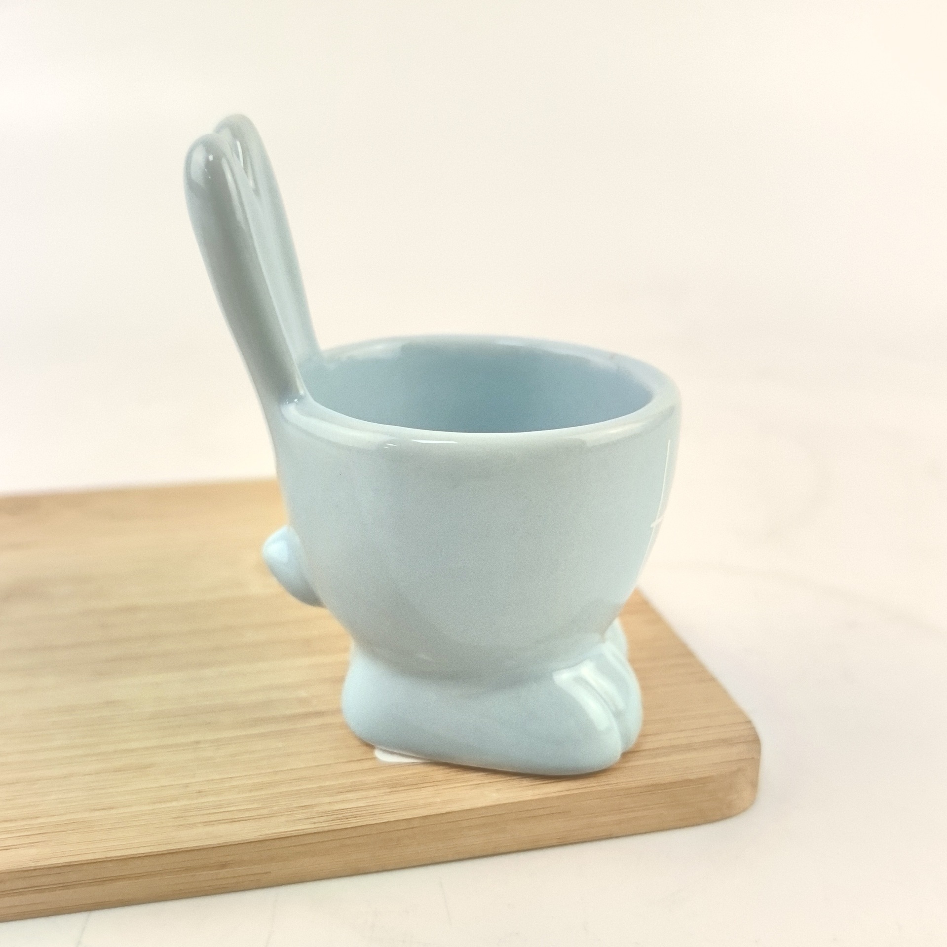 Pascua lindo conejo desayuno huevo taza huevo estante huevo creativo utensilios de mesa de comedor