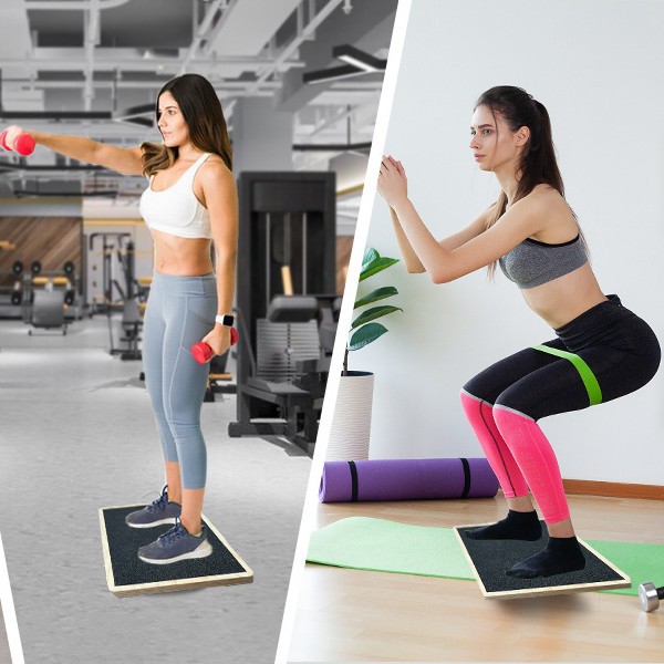 Wooden Balance Board Hip Training Wooden Balance Plate Yoga Balance Training Arch Trainer Rehabilitation Trainer
