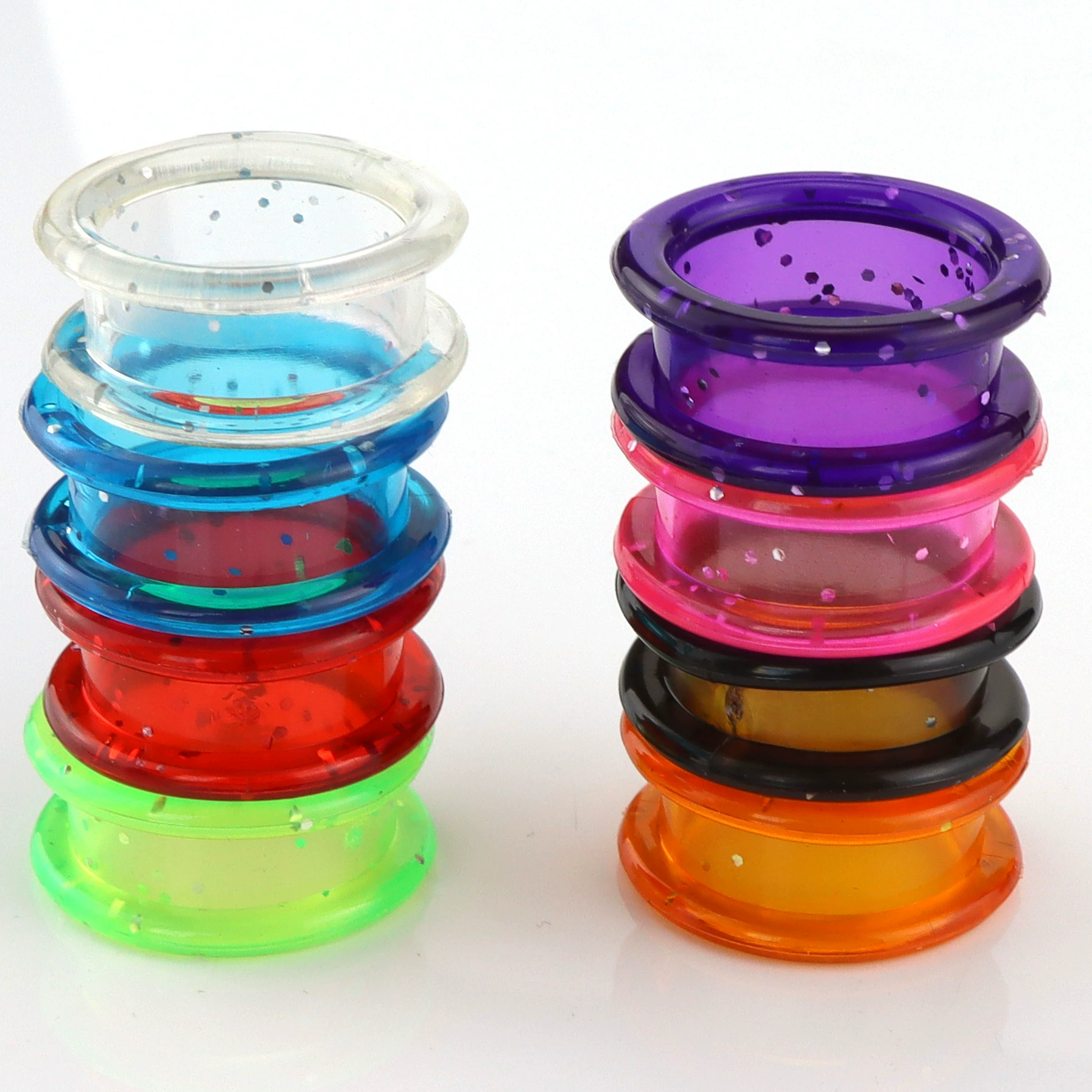 Набор из 8 ножниц для волос ножницы для домашних животных цветные силиконовые яркие Кристаллы Кольцо на палец