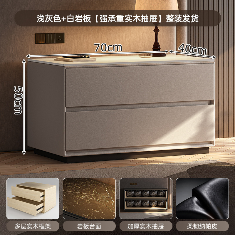 Taberna de cabecera armario de almacenamiento en un todo 2025 nuevo armario de almacenamiento de dormitorio doméstico de gran tamaño armario de madera maciza de lujo ligero