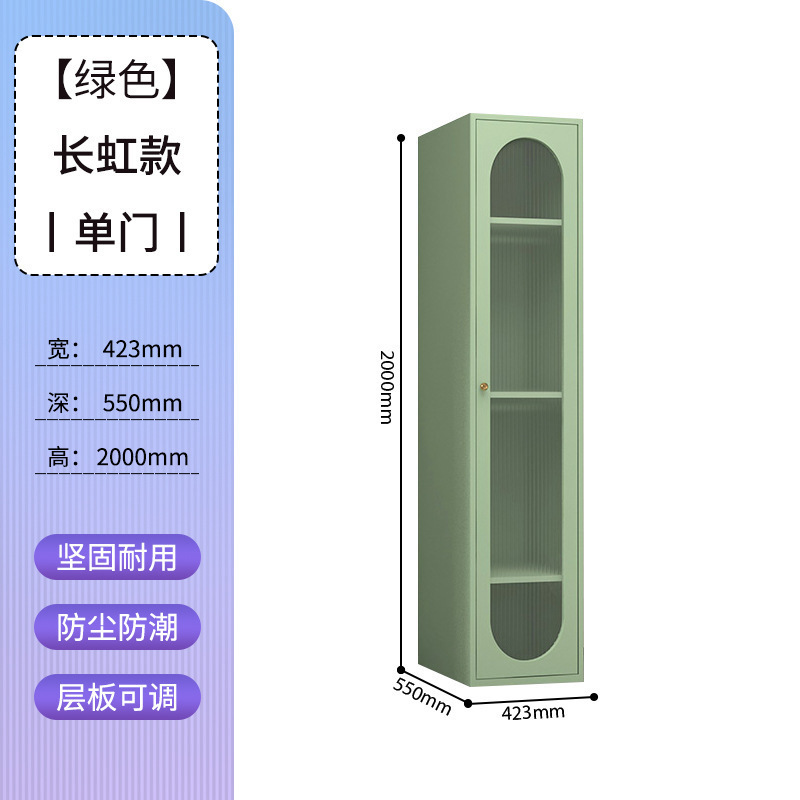 衣柜钢制出租房用彩色衣橱卧室客厅家用铁艺无甲醛简易储物铁皮柜|undefined