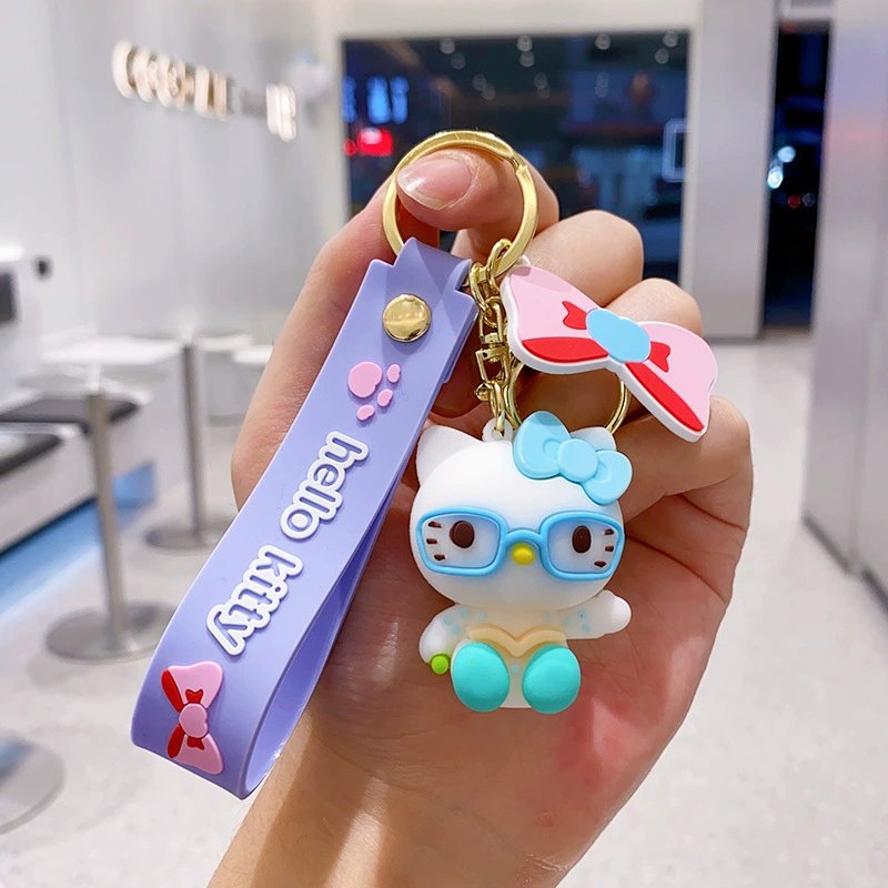 Кулон на брелке (Sanrio) Набор милых силиконовых подвесок — мягкие резиновые талисманчики, подарок на день рождения, различные персонажи
