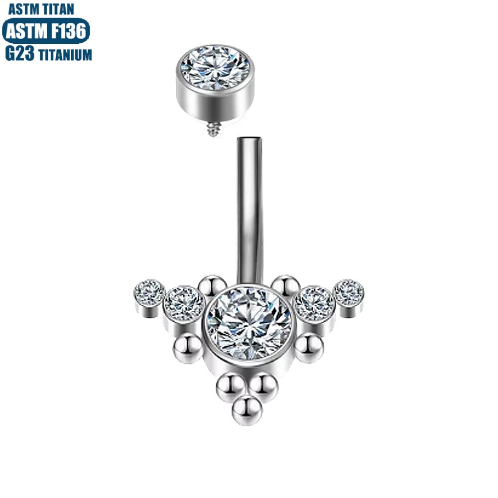 Pointed titanium steel lip stud product view