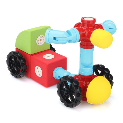 Wanlehui EVA large particle magnetic building blocks infant and toddler educational magnetic suction assembled bulk parts foam toys