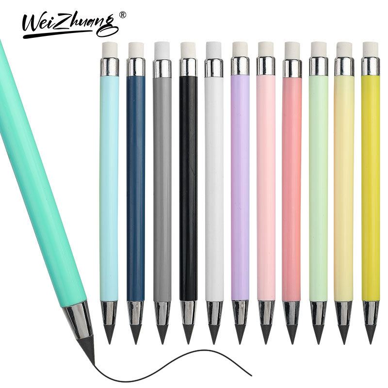 Nuevo estilo Eternal con lápiz de goma Tecnología negra Sin tinta Eternal Pen hb Macarons Color No es fácil de romper lápiz