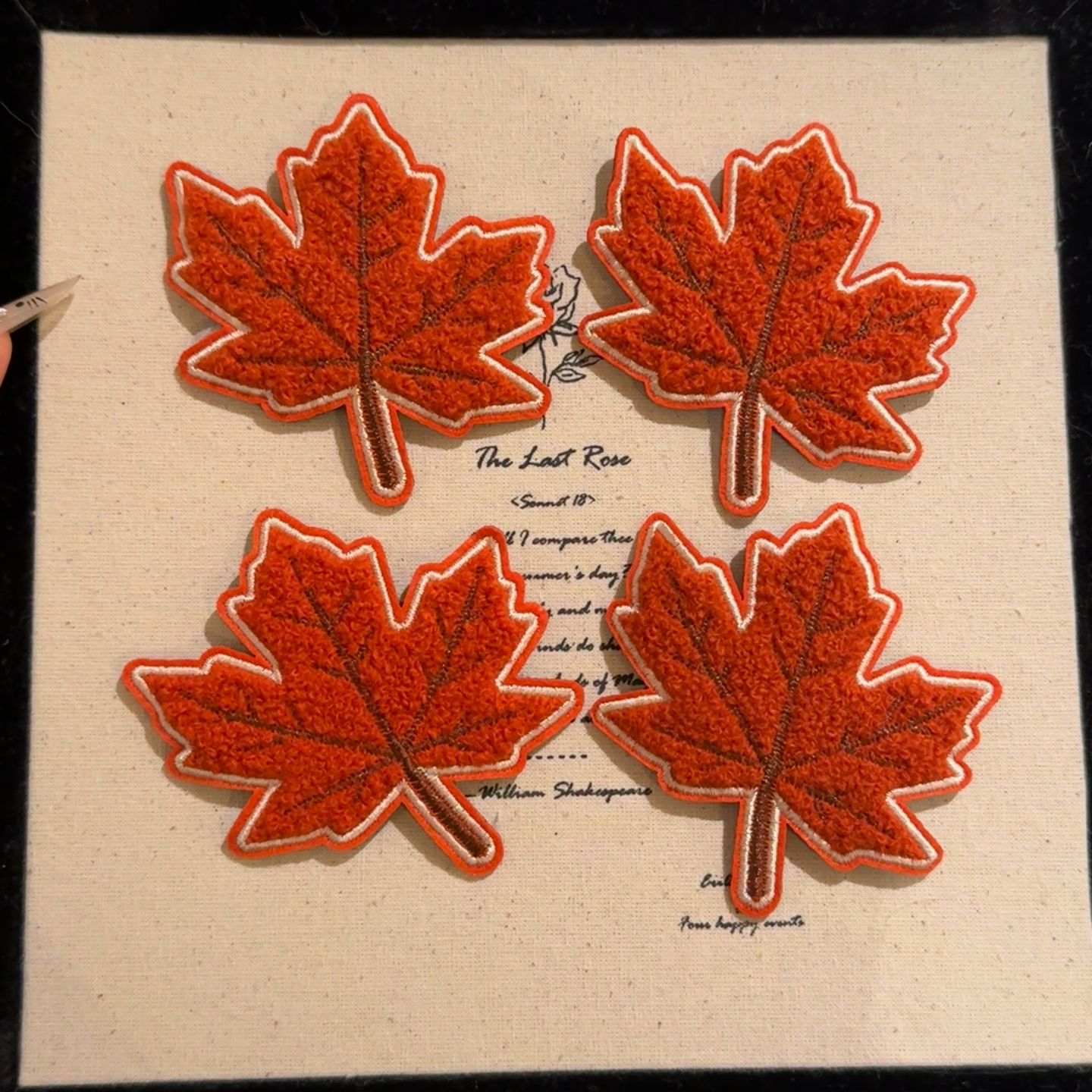 Autumn Maple Leaf Seamless Velcro Soft Cute Versatile Girl's Bangs Hair Clip Niche Ins Hair Styling Tool