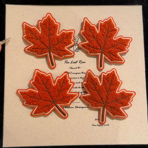 Autumn Maple Leaf Seamless Velcro Soft Cute Versatile Girl's Bangs Hair Clip Niche Ins Hair Styling Tool