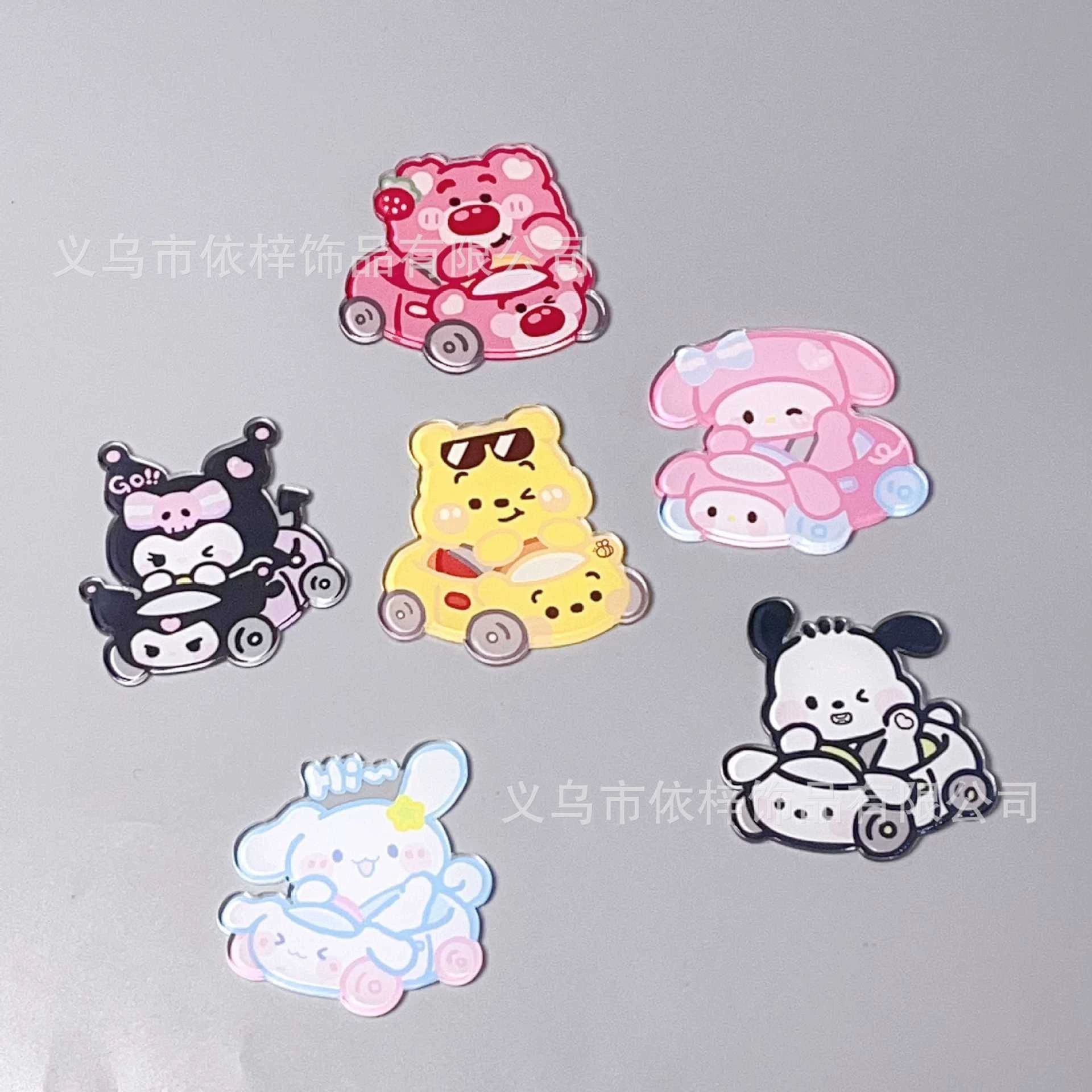 Sanrio, мультяшная симпатичная акриловая магнитная холодильная плита-магнит для учеников начальной школы, подарок на день рождения