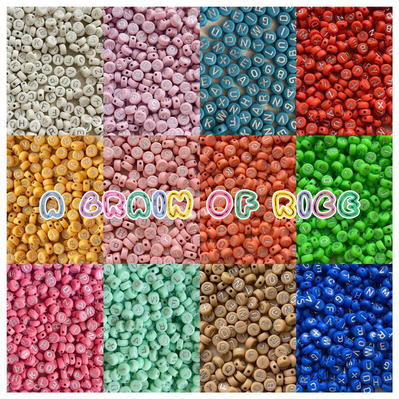 [friendship bracelet material] English letters mixed acrylic loose beads diy handmade beaded material