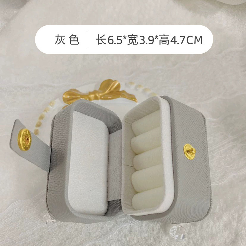 ポータブルジュエリーボックス収納ボックスミニ絶妙なイヤリングイヤリングリングボックストラベルポータブル小さなジュエリーボックス|undefined