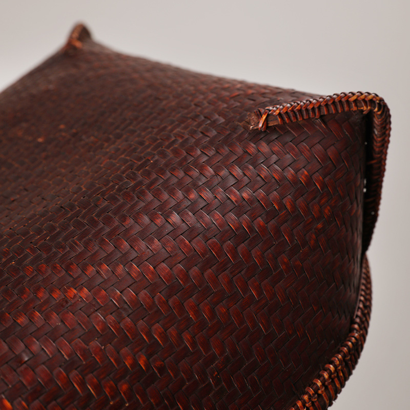 Cesta de carbono bambú tejido laca hecha a mano de oliva cubo de carbono Longye cubo de carbono a prueba de fugas Cesta de cenizas accesorios de té hervido una cerimonia de té lote