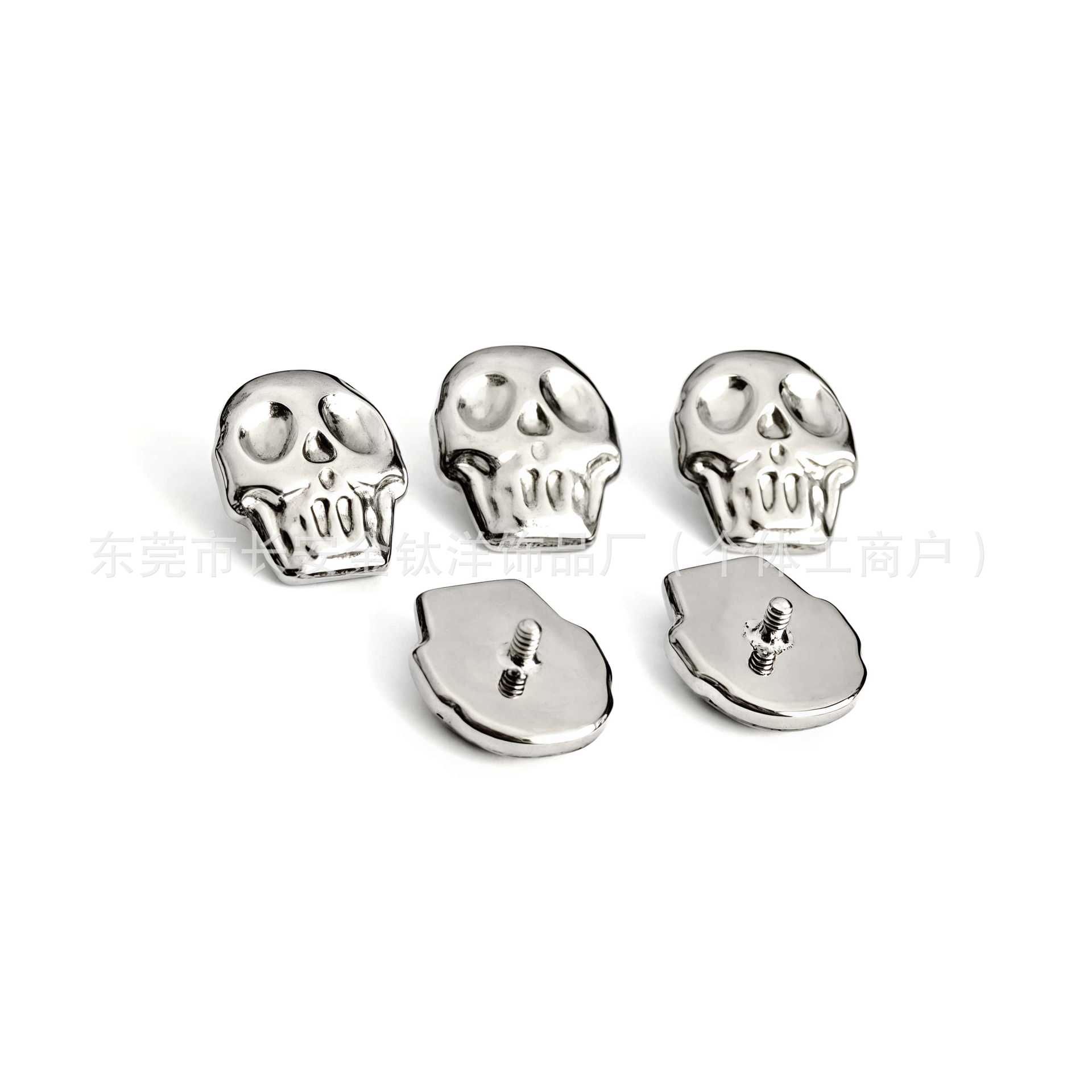 F136 Titanium Halloween Skull Earrings Lip Nails Cochlear Nails G23 Titanium Alloy Body Piercing Jewelry Ear Bone Nails detail image 8