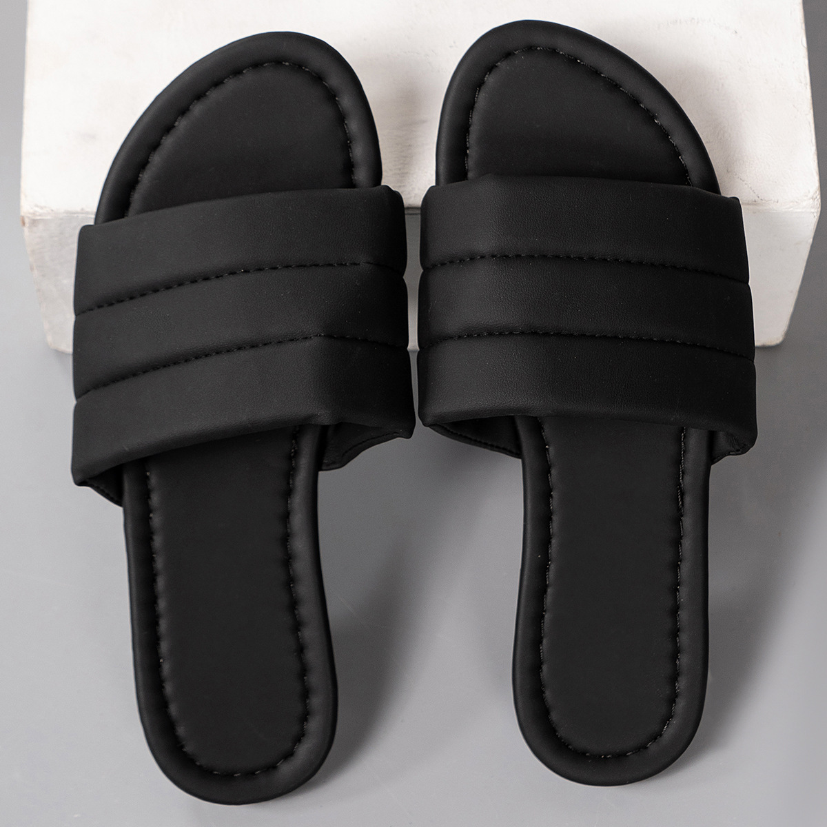 Women's Casual Solid Color Open Toe Slides Slippers display picture 4