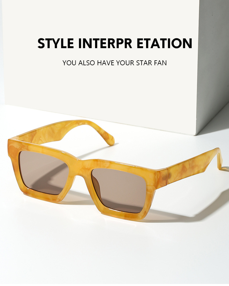 Fashion Color Block Solid Color Ac Square Full Frame Women's Sunglasses display picture 2