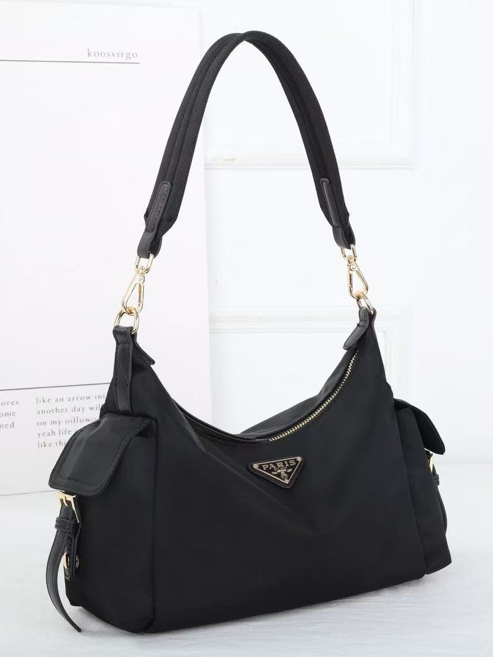 Design leather universal capacious one-shoulder bag for men and…