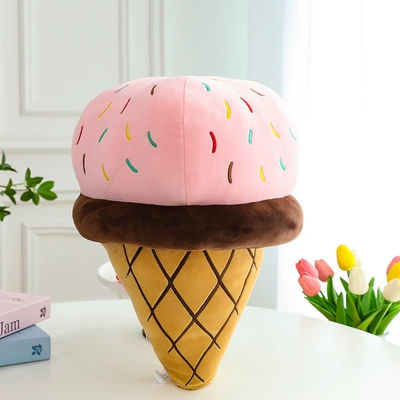 Ice Cream Pillow, Ice Oyuncaq yastıqlar - pink-ice-cream-40cm