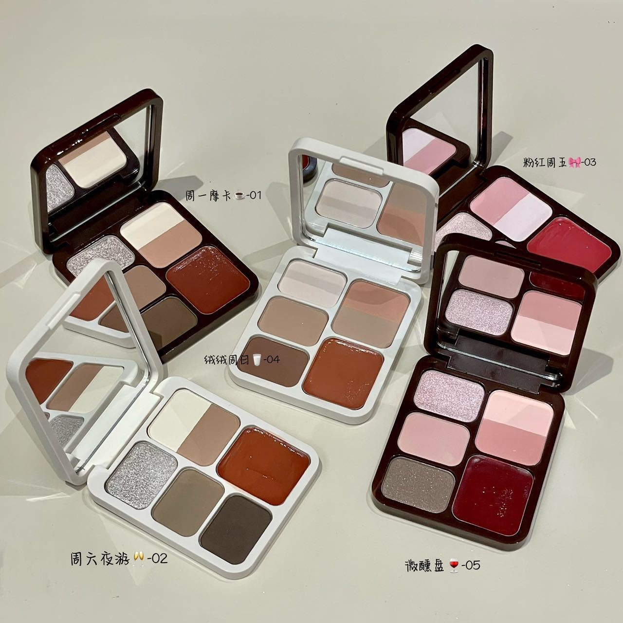 HERORANGE随手可得彩妆综合盘低饱和腮红面部提亮眼影修容多用盘