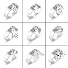 法式复古宫廷风不锈钢蝴蝶戒指欧美时尚钛钢戒指女小众设计高级感