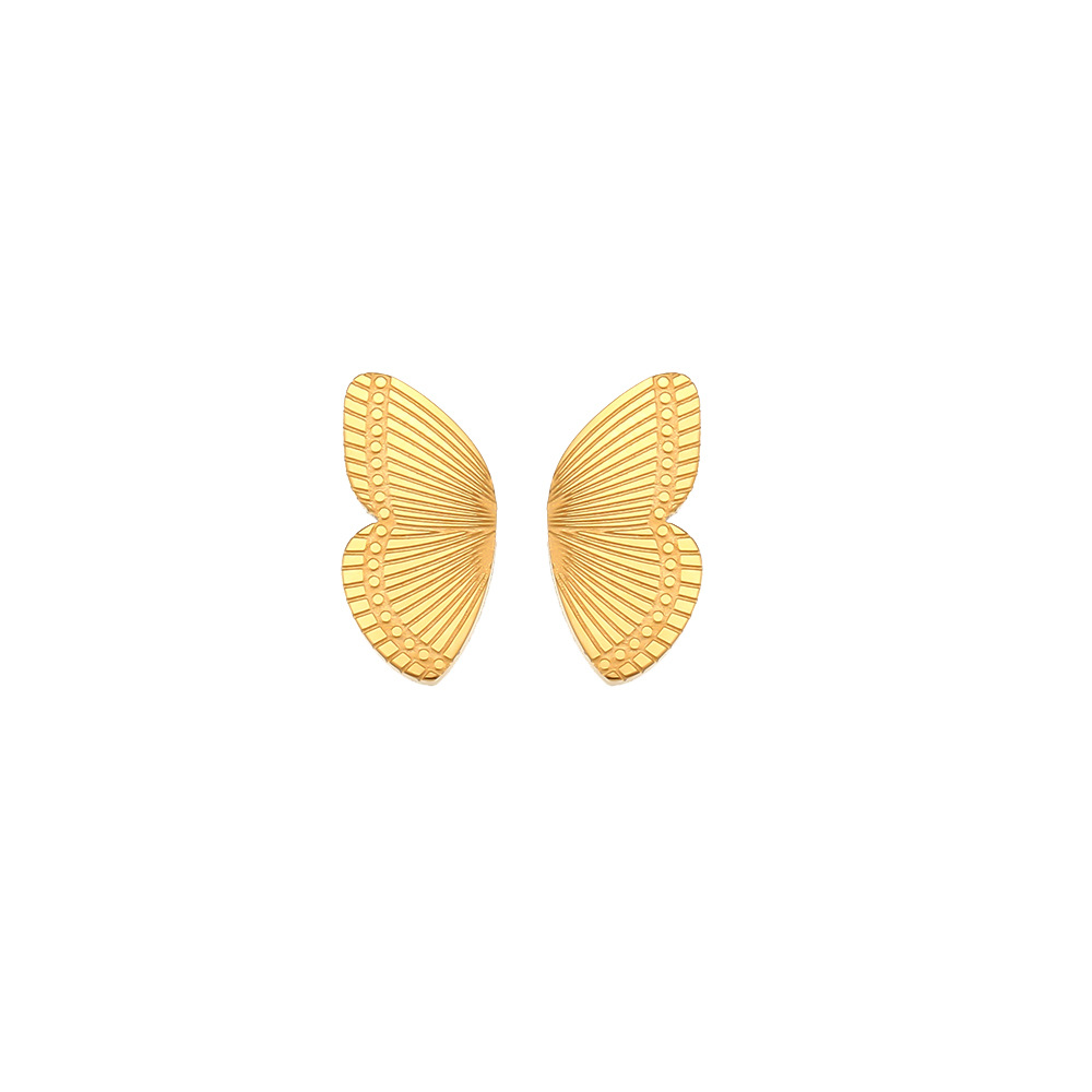 2022 Fashion New Wholesale Mini Butterfly Stainless Steel Earrings