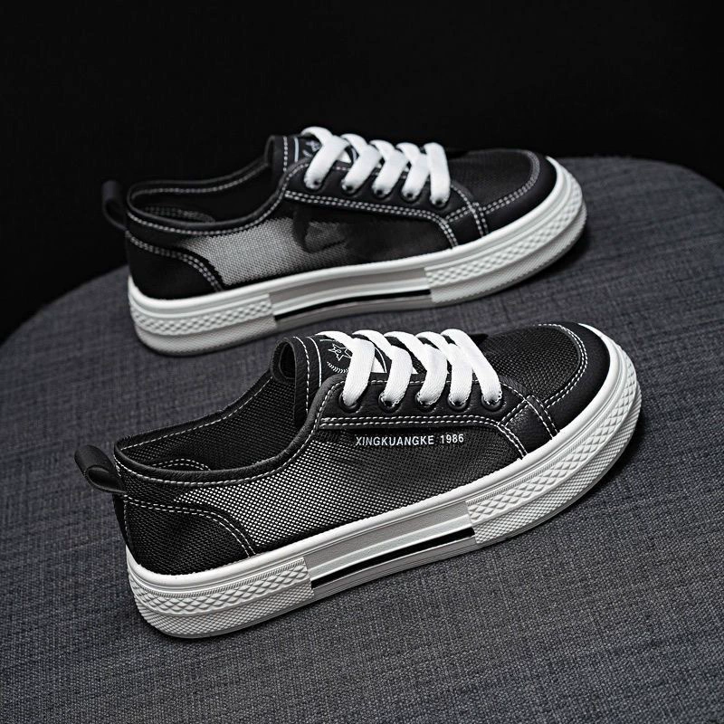 Холст обувь женская 2025 новая весна и осень тенденция дикие женские туфли