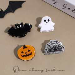 新しいクロスボーダーハロウィン楽しいミニヘアクリップコウモリカボチャ小さなクリップ多用途ゴーストヘアグリッパーヘアアクセサリー