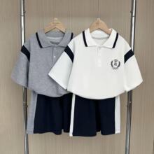 26423C  2026�����¿�ײɫPOLO����װ�ٴ��д�ͯ�׷�ʱ�������׳�