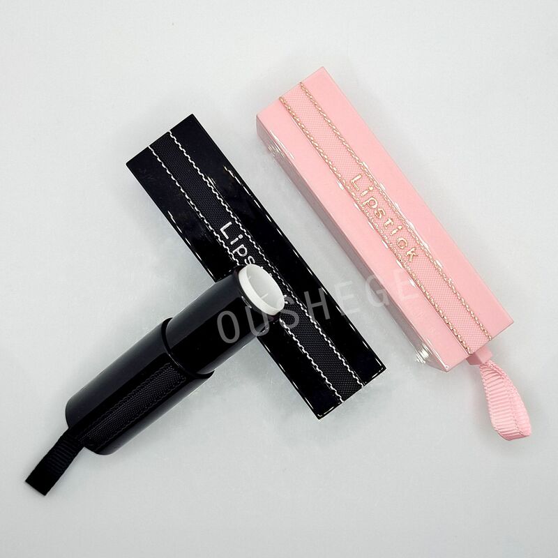 Manufacturer in stock lipstick tube black ribbon square with pull-out square lipstick tube plastic forbidden kiss lipstick shell Manufacturer in stock lipstick tube black ribbon square with pull-out square lipstick tube plastic forbidden kiss lipstick shell