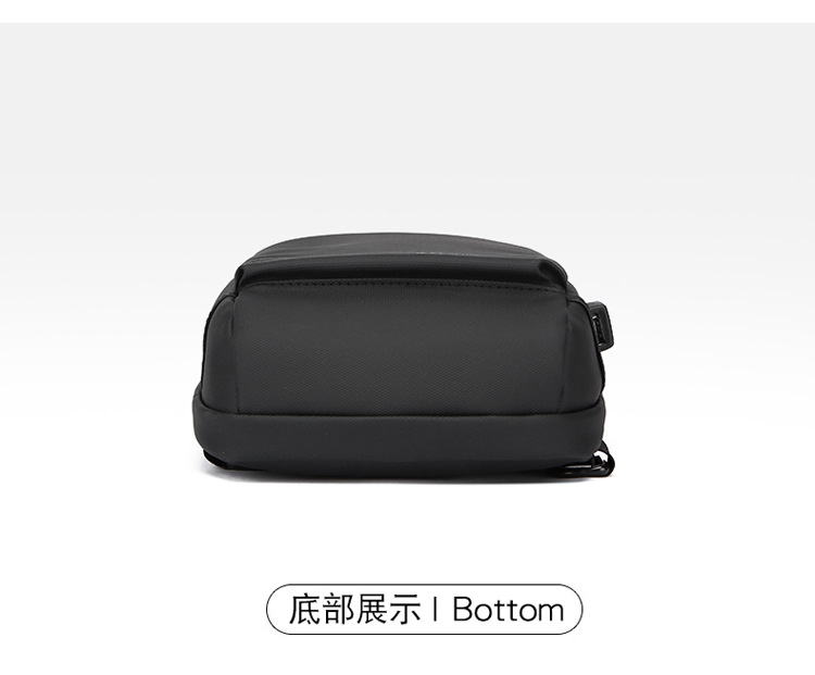 USB charging port bag, fashionable single-shoulder crossbody bag, cross-border wholesale men's chest bag, multi-functional sports chest backpack undefined