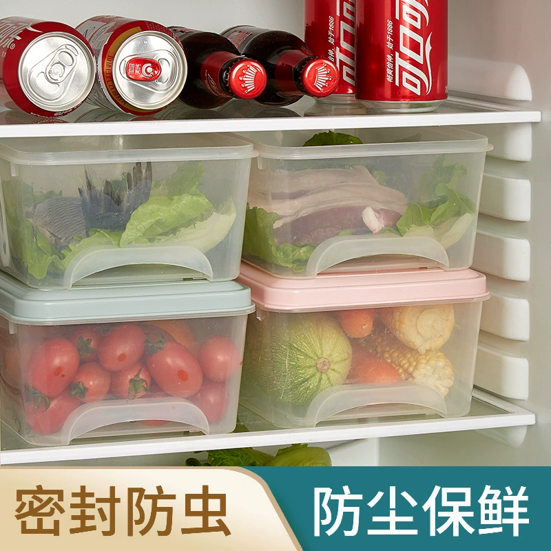 Хрустящий Прозрачный Прямоугольный Пластиковый холодильник для хранения замороженных продуктов Загерметизированная коробка Коммерческая микроволновая печь