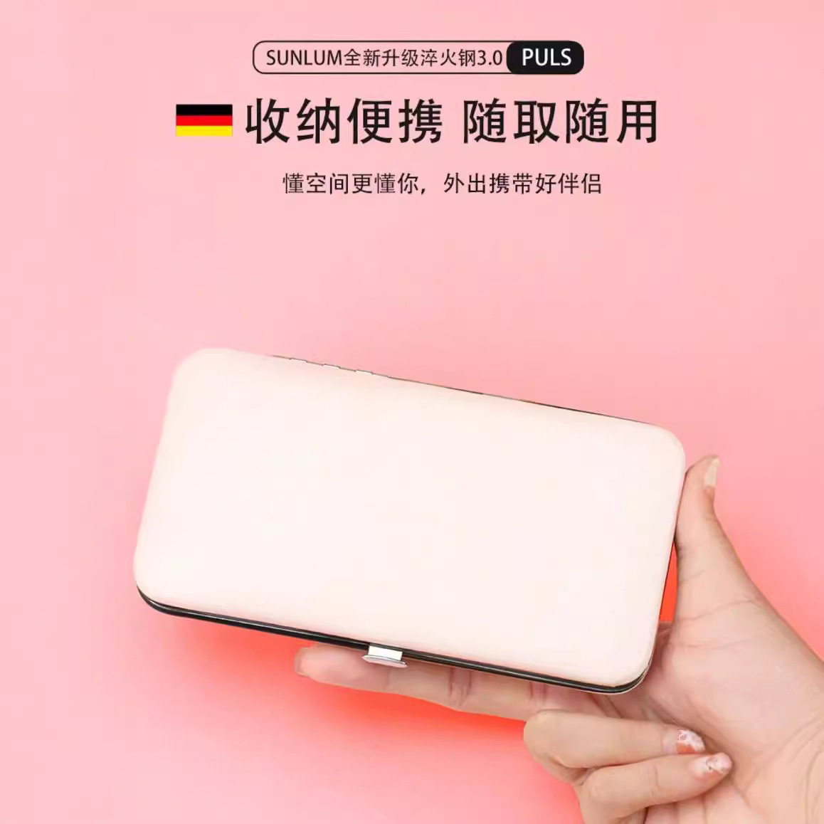 Set de manicura dorado rosa 18 piezas de acero inoxidable, cortaúñas y herramientas completas para cuidado personal