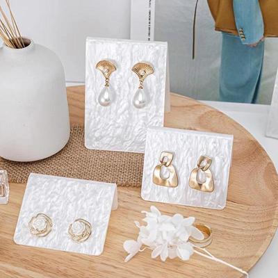 Acrylic White Earring display stand Ear Holder Jewellery Cross border