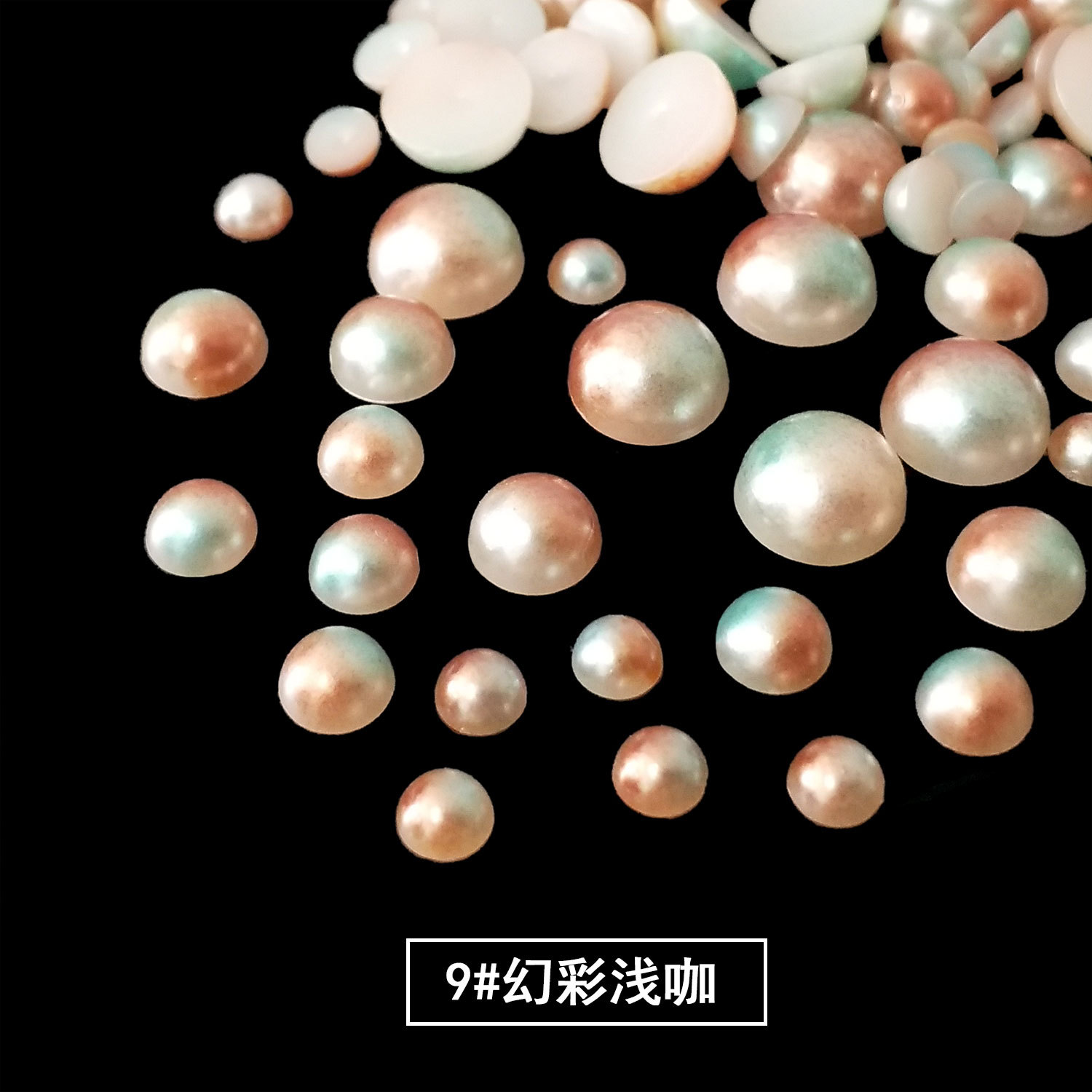 ABS perla de imitación de fondo plano semicírculo Perla media superficie de color perlas sueltas accesorios de ropa parche hecho a mano accesorios de la joyería de bricolaje