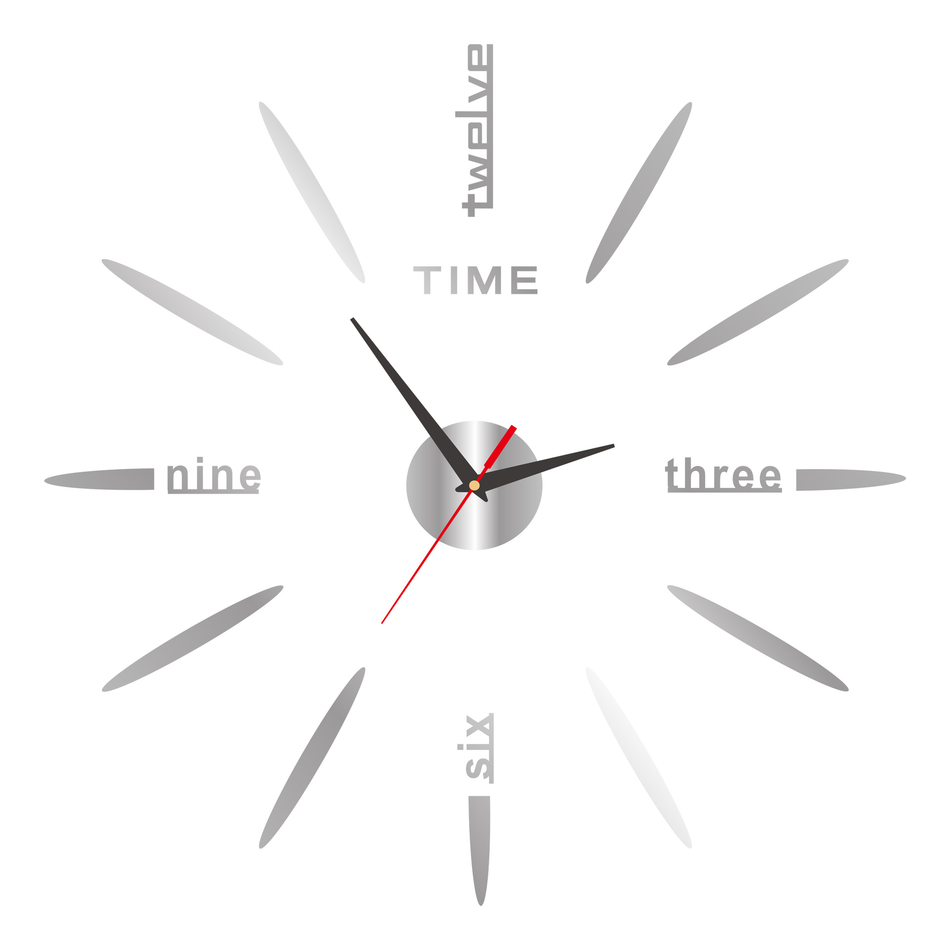 Reloj de pared acrílico 3D nórdico, diseño estereoscópico, instalación sin perforación, reloj silencioso para entrada/dormitorio