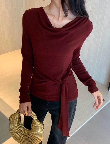 时尚chic辣妹修身显瘦长袖打底女初秋2025新款小个子减龄百搭上衣|undefined
