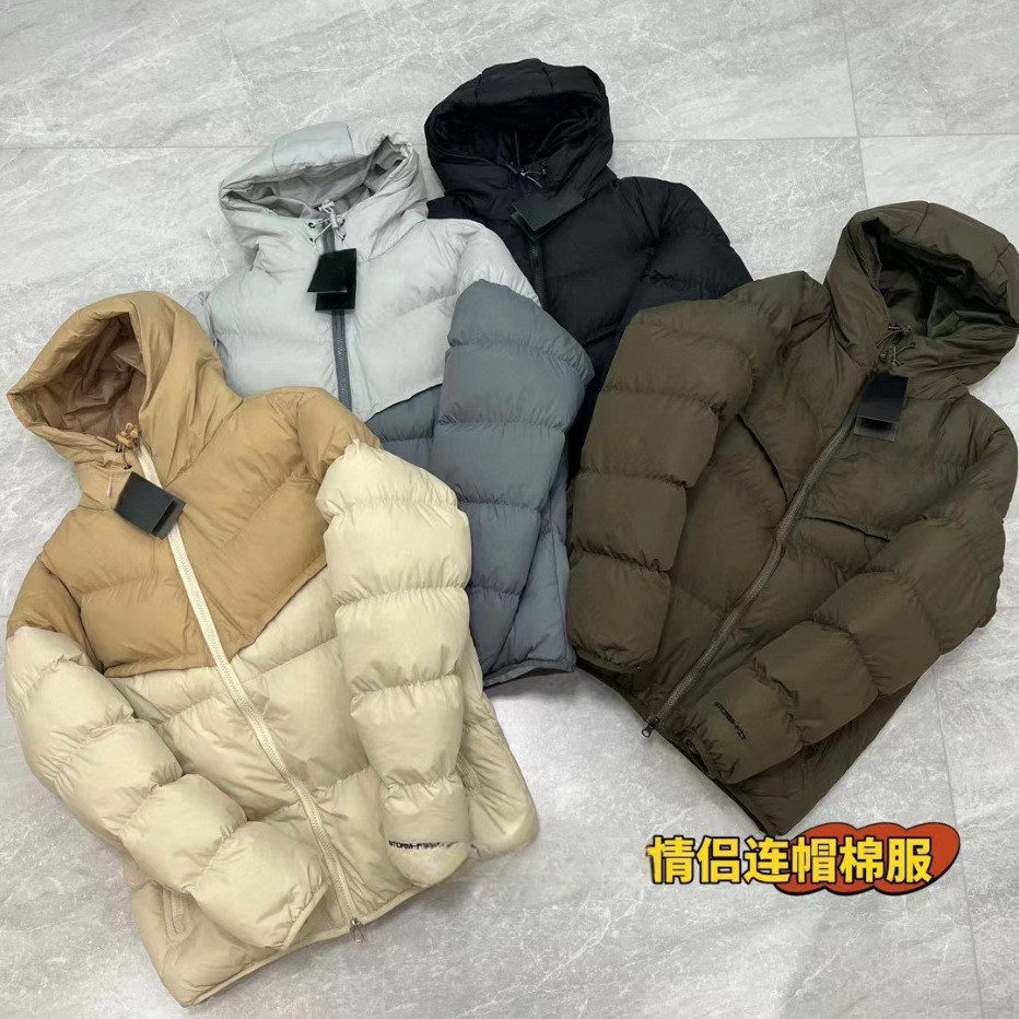 Cross-border men's winter thickened warm hooded trendy casual sports jacket with printed logo