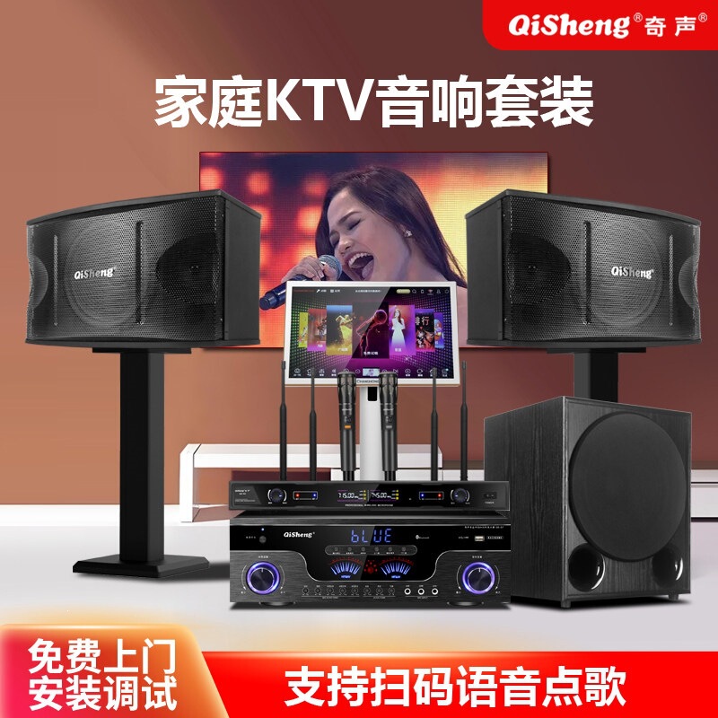 Qisheng T10 Home Ktv Audio Set Full Set Karaoke Player All-In-One Home Karaoke Combination Speaker Qisheng T10 Home Ktv Audio Set Full Set Karaoke Player All-In-One Home Karaoke Combination Speaker