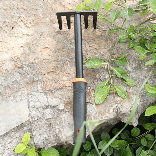 Tools for catching the sea, rubber handle, dual-purpose hoe, black rubber handle, flower shovel, five-tooth rake, bamboo shoot rake, garden shovel