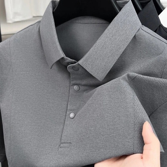 Jiusaidiao Men's Summer New Fashion Short Sleeve Polo Shirt Casual Comfortable Solid Color Versatile Short Sleeve Jiusaidiao Men's Summer New Fashion Short Sleeve Polo Shirt Casual Comfortable Solid Color Versatile Short Sleeve