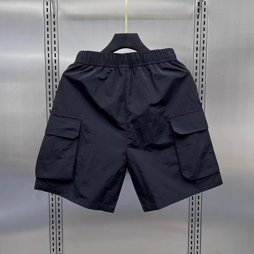 Spring and Summer Hong Kong-style Cargo Shorts for Men: Straight-Leg, Streetwear Brand, Hip-Hop Inspired, Loose-Fit, Comfortable, Casual, and Mid-Length Sports Shorts