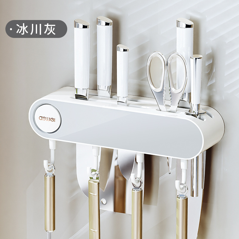 Rack de cuchillos de cocina tipo pared 2024 nuevo tipo de alto valor de superficie de herramientas de cocina especial rack de almacenamiento multifuncional integral