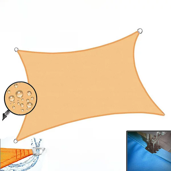 Cross-border Amazon outdoor canopy sunshade sail waterproof sunscreen 420D Oxford cloth courtyard four-corner sail awning